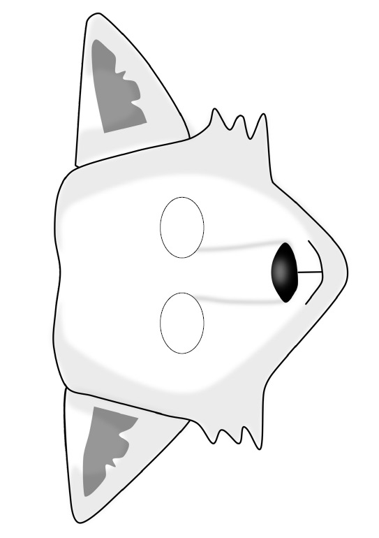 çocuklar için hazır kağıttan Tilki maskesi şablonu